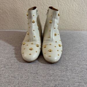 See by Chloe Women's Studded Leather Block Heel Booties